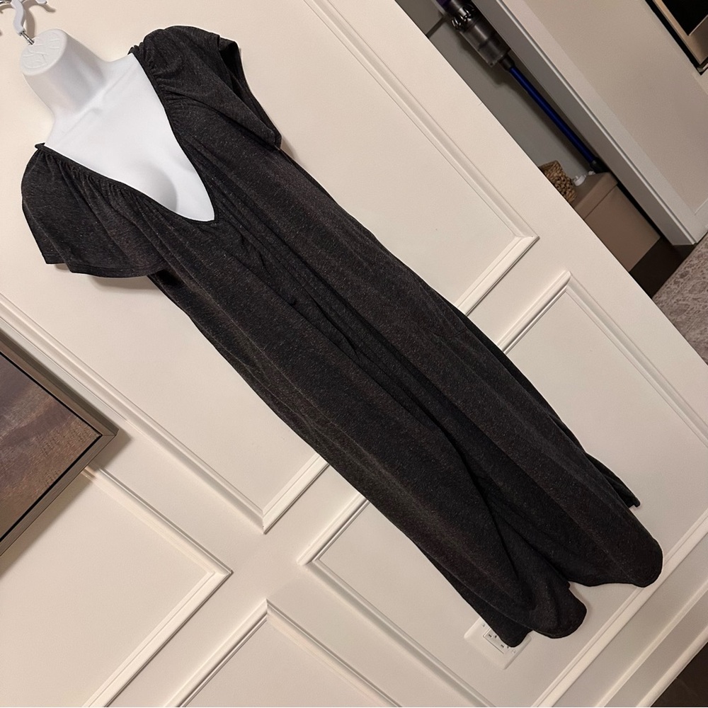 Free people beach oversized romper jumper jumpsuit xs darkest gray